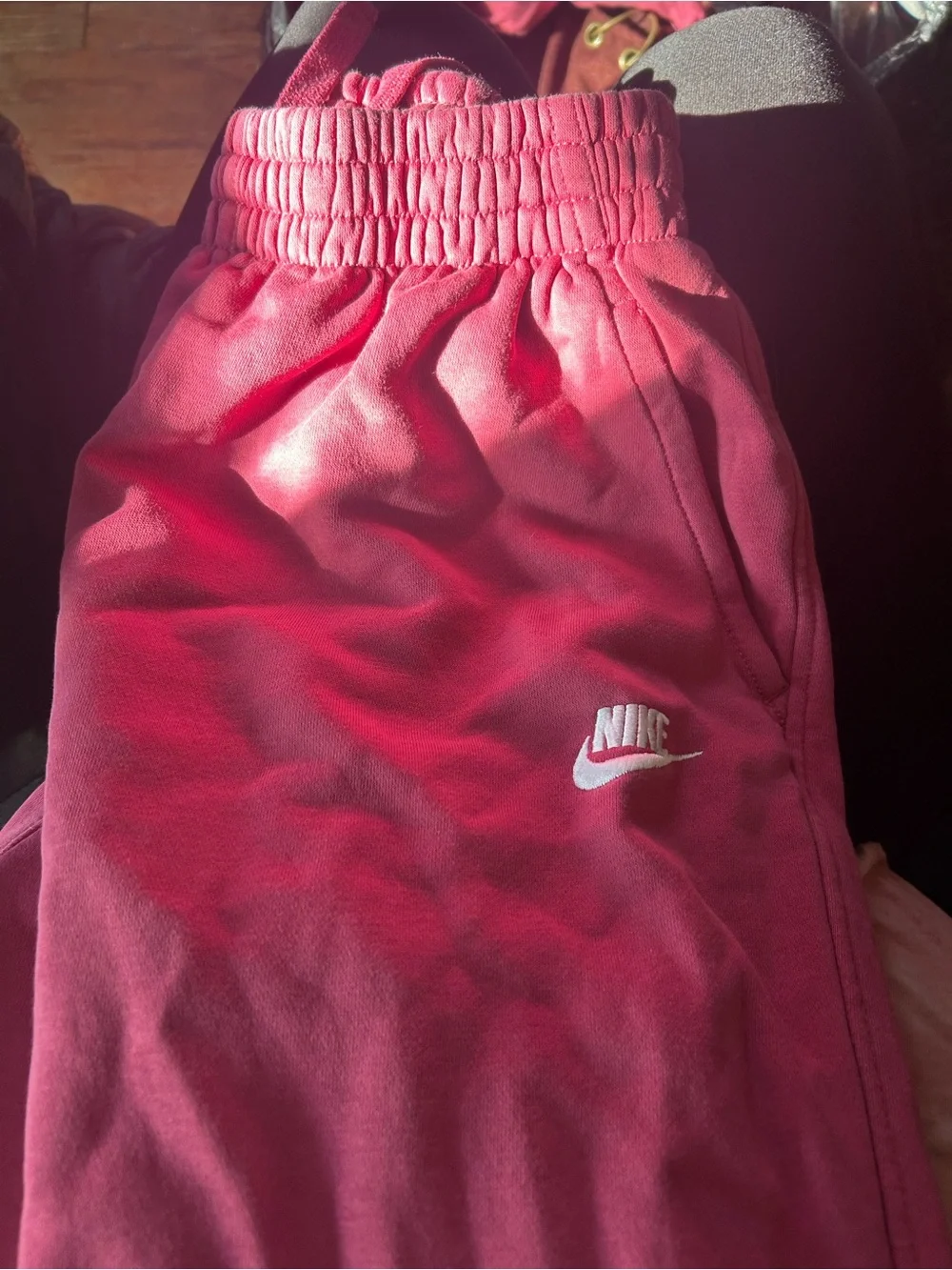 Nike girls Rose Pink Fleece Joggers